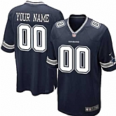 Men Nike Dallas Cowboys Customized Navy Blue Team Color Stitched NFL Game Jersey,baseball caps,new era cap wholesale,wholesale hats